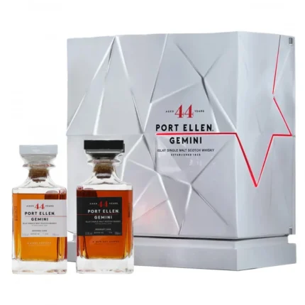 Port Ellen 1978 44 Year Old Gemini Set Original Cask & Remnant Cask